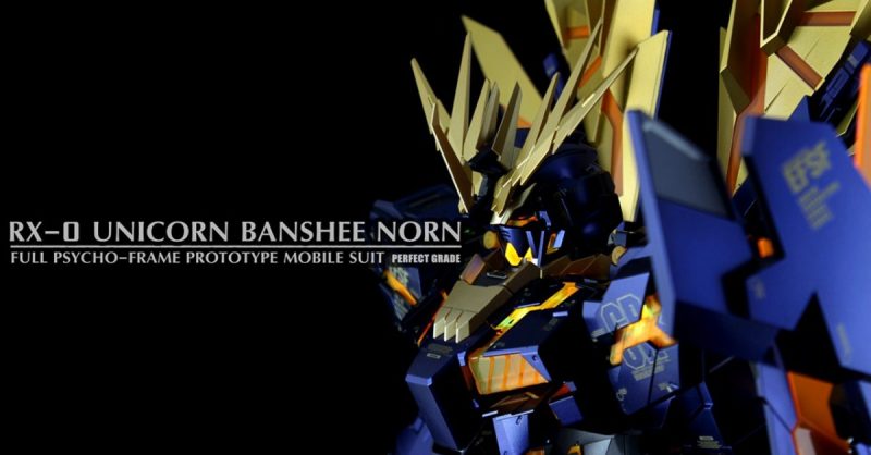 RX-0 Unicorn Gundam Banshee Norn Perfect Grade Full Psycho Fram Prototype Mobile Suit